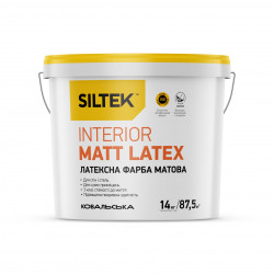 Матовая латексная краска Siltek Interior Matt Latex для стен и потолков Рівне