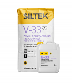 Суміш для еластичної гідроізоляції Siltek V-33/E-33 двокомпонентна 