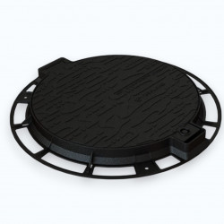 Люк чавунний D800 DN600 круглий середній з замком та ущільнючою прокладкою Хвиля B125 в Ковелі