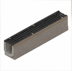 Лоток водоотводной бетонный Pro DN100 H210 с решеткой чугунной щелевой D400 в Луцке