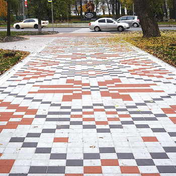 Тротуарная плитка Золотий Мандарин, Квадрат в Ровно, фото 28