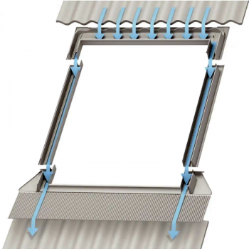 Водонепроницаемый воротник Velux EDW 0000 для профилированного кровельного материала в Ивано-Франковске, фото 3