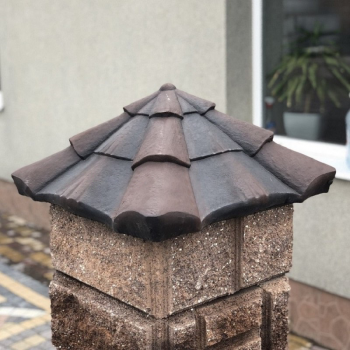 Козырек для забора Черепица литая 450х450 мм в Ровно, фото 10