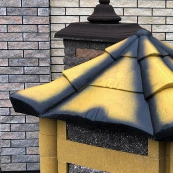 Козырек для забора Черепица литая 450х450 мм в Ровно, фото 12