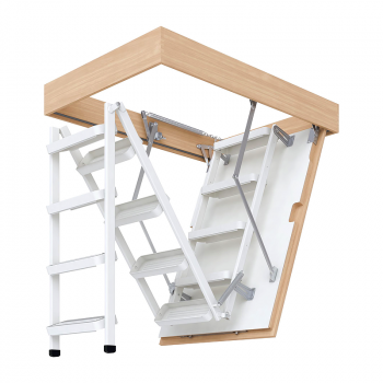 Складні металеві сходи на горище Bukwood Steel Step в Івано-Франківську, фото 3