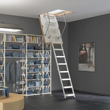 Складні металеві сходи на горище Bukwood Steel Step в Івано-Франківську, фото 2