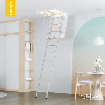 Лестница на чердак Bukwood Compact Metal Mini в Ровно, фото 2