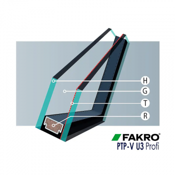 Мансардное окно Fakro Profi PTP-V U3 в Луцке, фото 4