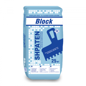Клей для пено- газоблоков SHPATEN BLOCK 25 кг Рівне