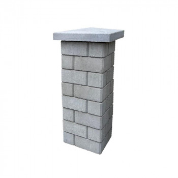 Блок для стовпа гладкий Золотий Мандарин 300х300х100 мм в Рівному, фото 3