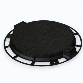 Люк чугунный D800 DN600 круглый средний с замком и уплотнительной прокладкой. Волна B125 в Луцке