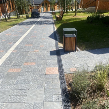 Лоток водоотводный пластиковый Easy 2 DN100 H70 с решеткой пластиковой А15 в Ковеле, фото 6