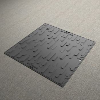 Люк пластиковый Easy 600х600 DN430 квадратный легкий черный с замком в Луцке, фото 2