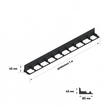 Бордюр ландшафтний пластиковий H45 L1000 чорний в Луцьку, фото 3