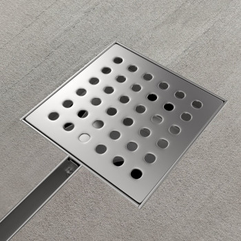 Трап водоотводящий из нержавеющей стали 175х175 для Mini Slot H100 с вертикальным выпуском 110 в Луцке, фото 7